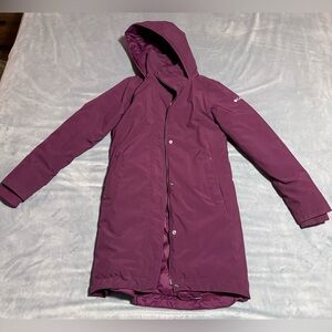 Columbia Women's Hillsdale Reversible Parka, Waterproof/Breathable,XS, Rich Wine